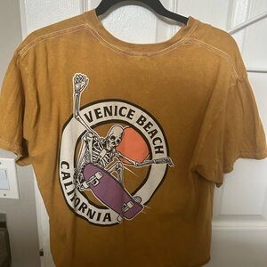 Fifth Sun Venice Beach Skeleton Graphic Tee - Mustard
